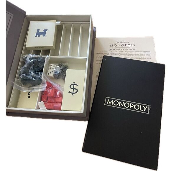Monopoly Vintage Bookshelf Edition Book Box Grey - Picture 8 of 9